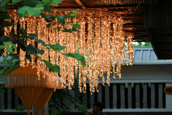Indriya Sands Resort facilities: Customized chandelier for wedding reception decor